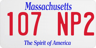 MA license plate 107NP2