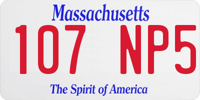 MA license plate 107NP5