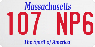 MA license plate 107NP6