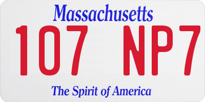 MA license plate 107NP7