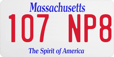 MA license plate 107NP8