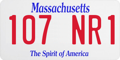 MA license plate 107NR1