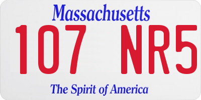 MA license plate 107NR5