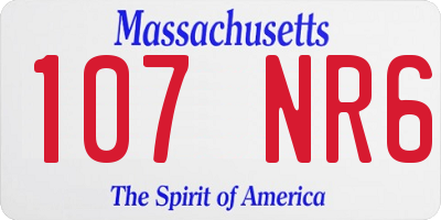 MA license plate 107NR6