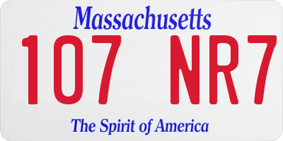 MA license plate 107NR7