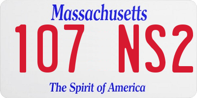 MA license plate 107NS2
