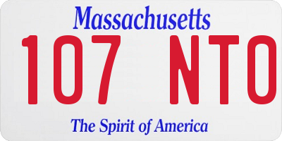 MA license plate 107NT0