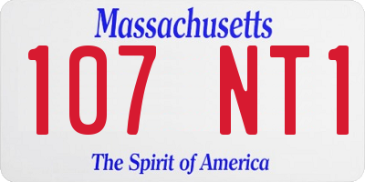 MA license plate 107NT1