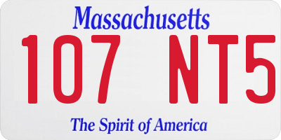 MA license plate 107NT5