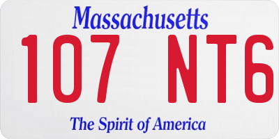 MA license plate 107NT6