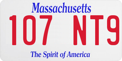 MA license plate 107NT9