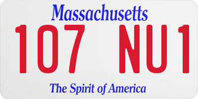 MA license plate 107NU1