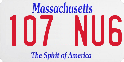 MA license plate 107NU6