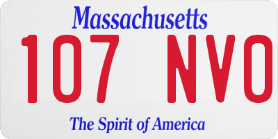 MA license plate 107NV0