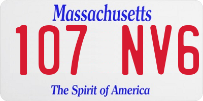 MA license plate 107NV6