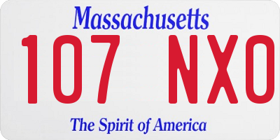 MA license plate 107NX0