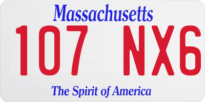 MA license plate 107NX6