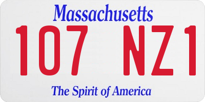 MA license plate 107NZ1