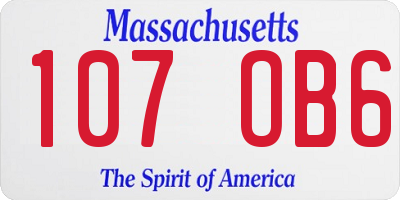 MA license plate 107OB6