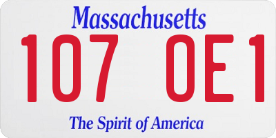 MA license plate 107OE1