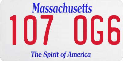 MA license plate 107OG6