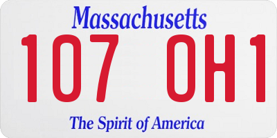 MA license plate 107OH1
