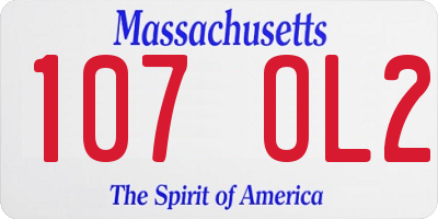 MA license plate 107OL2