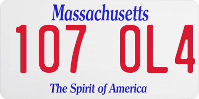 MA license plate 107OL4