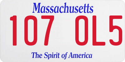 MA license plate 107OL5
