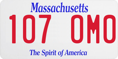 MA license plate 107OM0
