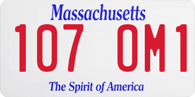 MA license plate 107OM1