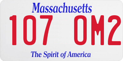 MA license plate 107OM2