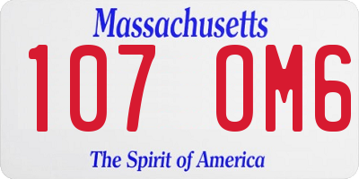 MA license plate 107OM6