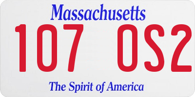 MA license plate 107OS2