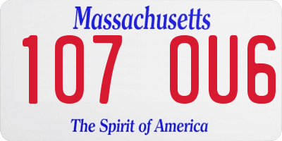 MA license plate 107OU6
