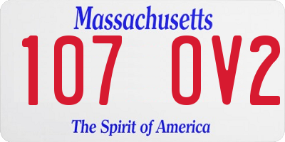 MA license plate 107OV2