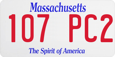 MA license plate 107PC2