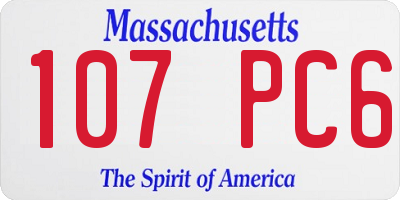 MA license plate 107PC6