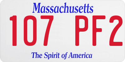MA license plate 107PF2
