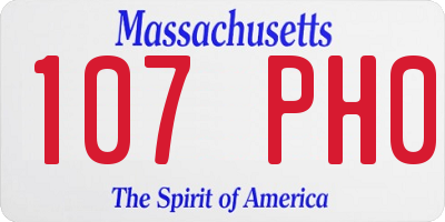 MA license plate 107PH0