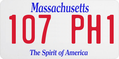 MA license plate 107PH1