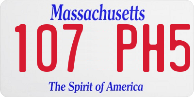 MA license plate 107PH5