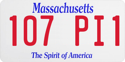 MA license plate 107PI1