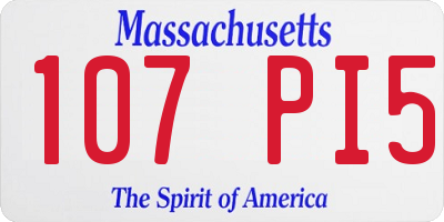 MA license plate 107PI5