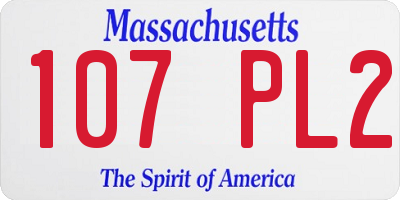 MA license plate 107PL2