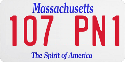 MA license plate 107PN1