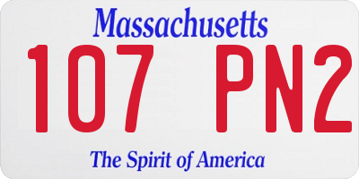 MA license plate 107PN2