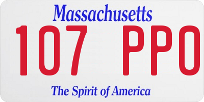 MA license plate 107PP0