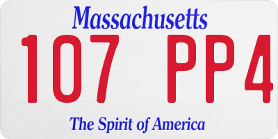 MA license plate 107PP4