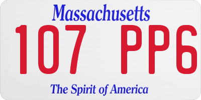 MA license plate 107PP6